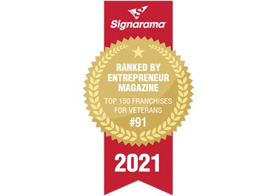 Ranked by Entrepreneur Magazine Top 150 Franchises For Veterans